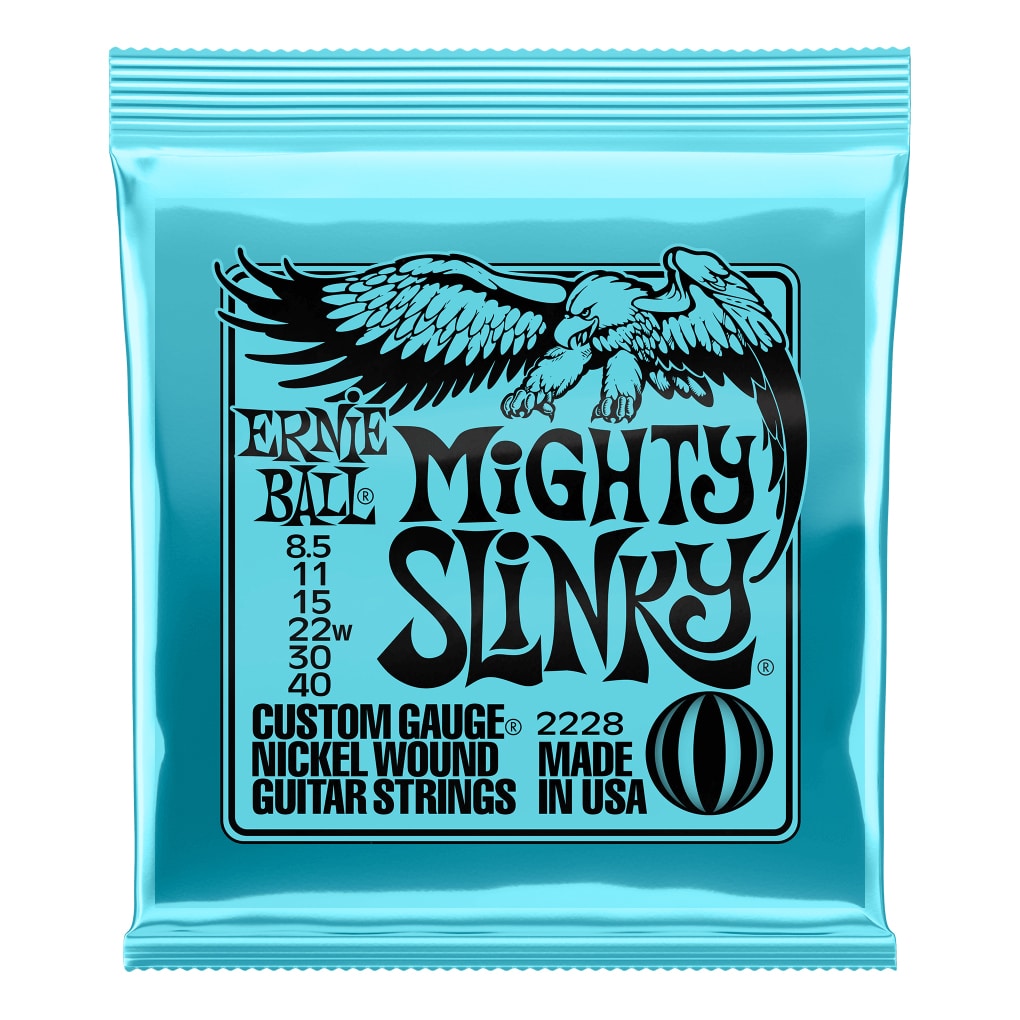 Ernie Ball Mighty Slinky Nickel Wound Electric Guitar Strings 8.5 40