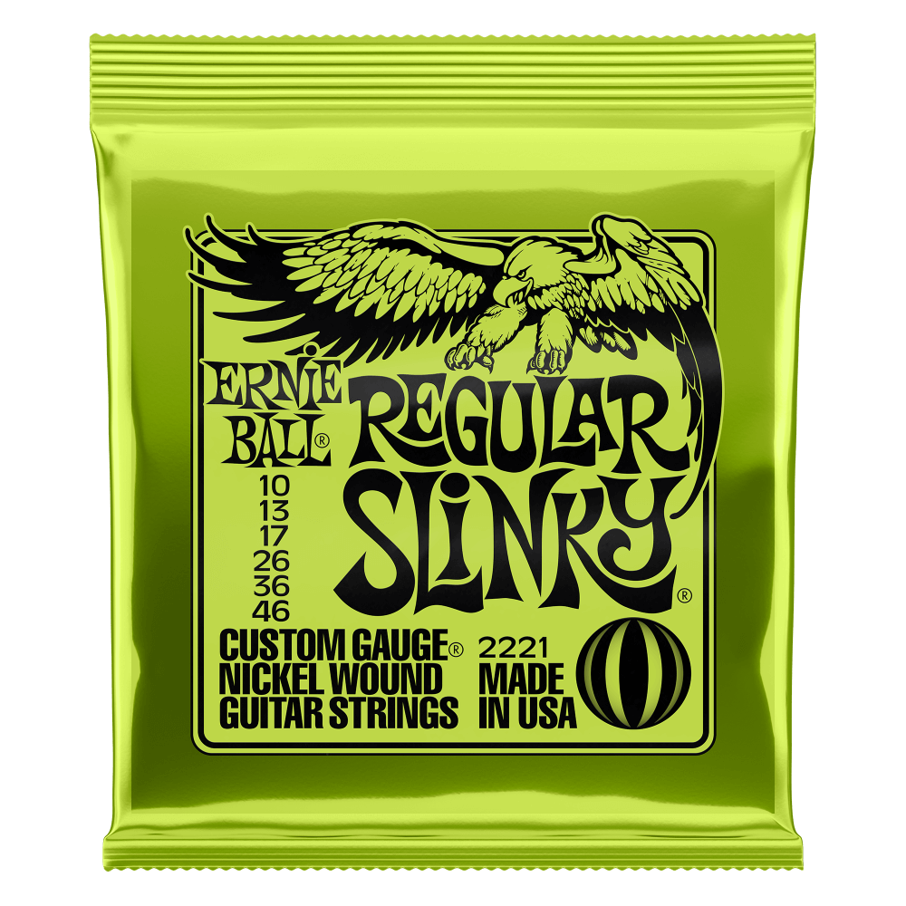 Ernie Ball Regular Slinky Nickel Wound Electric Guitar Strings 10 46